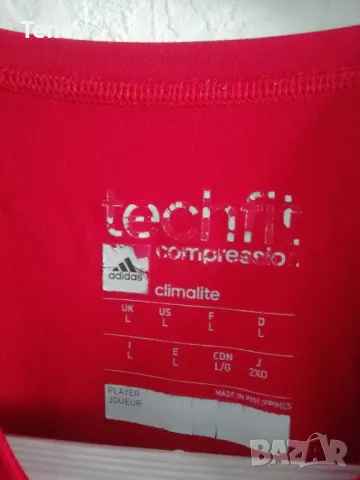 Adidas Techfit Compression Climalite оригинална мъжка спортна тениска размер L , снимка 5 - Тениски - 47610264