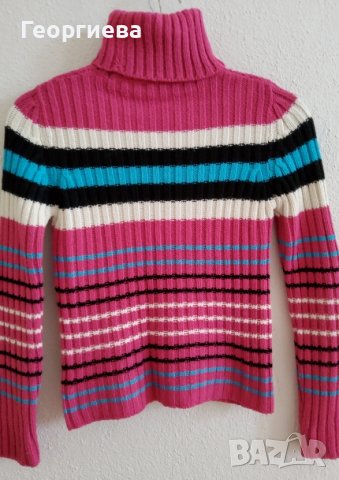 Красив и топъл пуловер с висока яка, снимка 4 - Блузи с дълъг ръкав и пуловери - 39037182