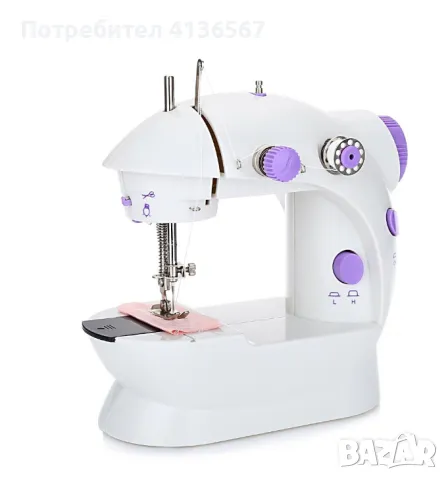 Преносима мини шевна машина с педал, Батерия или мрежово захранване