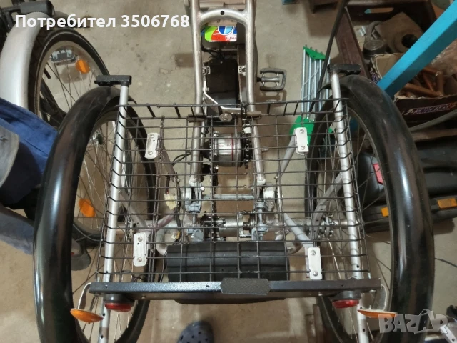 електрическа триколка 24/едали 'двигател и комбинация, снимка 3 - Велосипеди - 48451725