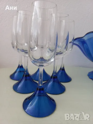 Италиански кристални чаши за вино и шампанско, снимка 1