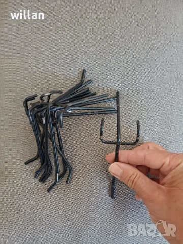 Куки за стелажи, синджири,  за окачване, метални бели и черни., снимка 6 - Други стоки за дома - 50602271