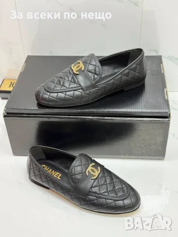 Chanel Дамски Черни Ежедневни Обувки Тип Мокасини Шанел Код SEM-138