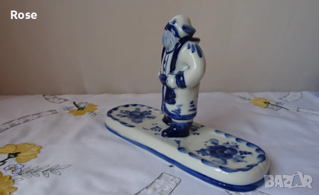 Гжелски рисувани фигури, Русия, СССР, винтидж, снимка 7 - Антикварни и старинни предмети - 53583475