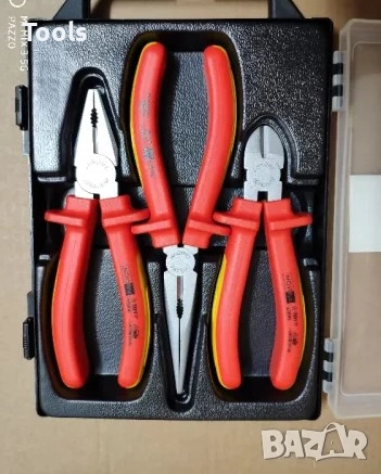 NOVIRro 3 броя КАЧЕСТВЕНИ Комплект изолирани клещи  VDE , 1000V  1 x Клещи комбинирани 180 mm1 x Кле, снимка 2 - Клещи - 52886961