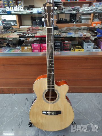 Електро-Акустична китара 4/4 натурален цвят, снимка 1