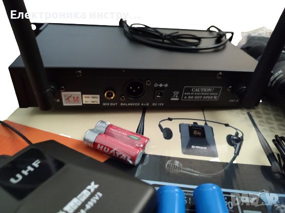 Двуканална VHF безжична микрофонна система, комплект микрофони, снимка 4 - Микрофони - 42376670