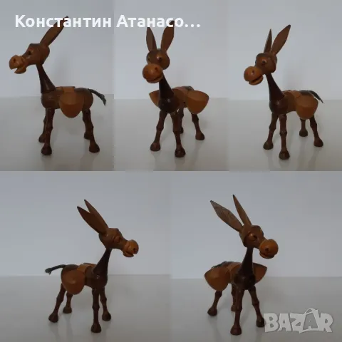 Малко дървено магаренце то 60'те години, снимка 2 - Антикварни и старинни предмети - 47871566