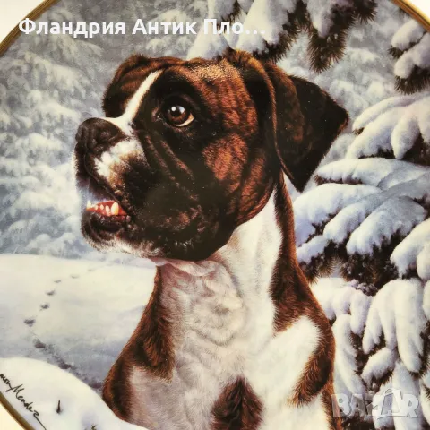 Порцеланова чиния "Footprints in the Snow" – Simon Mendez, снимка 3 - Декорация за дома - 49099354