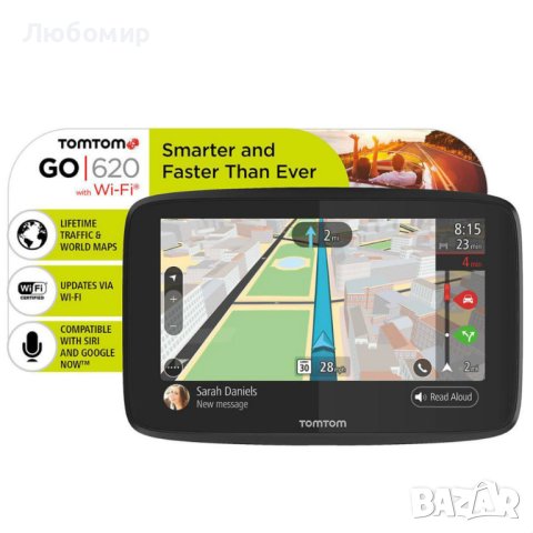 TOMTOM GO620 World с доживотна актуализация на картите за цял свят и Wi-fi, снимка 1