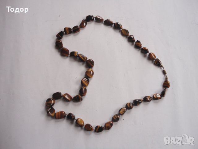 Колие гердан от камъни тигрово око , снимка 7 - Колиета, медальони, синджири - 41205487