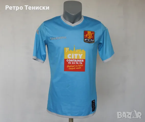 Тениска FC Nordsjælland — Гостуващ Diadora — Мъже размер S Синьо (сезон 2013/14)