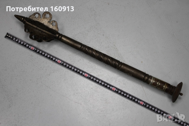 Оригинален Старинен Османски Азиатски Боен Буздоган . , снимка 12 - Антикварни и старинни предмети - 51443200