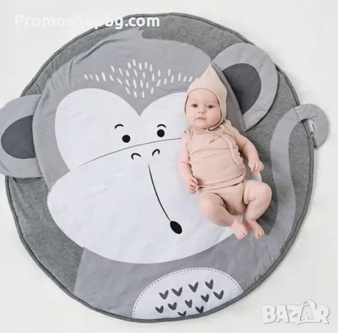 Детско килимче, памучно, 90 см диаметър, снимка 2 - Други - 48035486