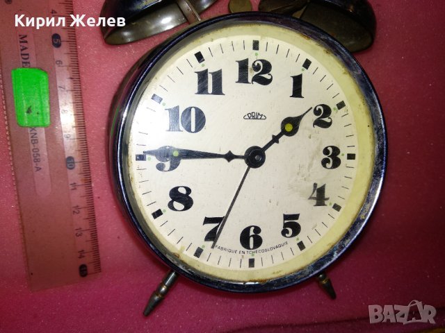 PRIM FABRIQUE EN TCHECOSLOVAQUIE Стар МЕХАНИЧЕН КОЛЕКЦИОНЕРСКИ ЧЕХОСЛОВАШКИ БУДИЛНИК - ПРИМ 43683, снимка 12 - Антикварни и старинни предмети - 44466258