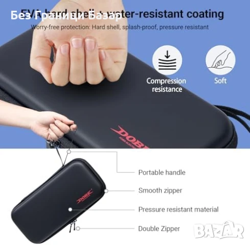 Нов Switch 2 Калъф с Джобове и Протектори – Комплект за Пътуване игри, снимка 3 - Аксесоари - 50462639