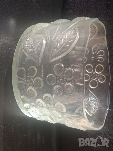 Vintage ART стъклена ваза / купа / бонбониера, снимка 3 - Декорация за дома - 44670733