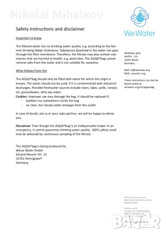 AQQAbag комплект за чиста вода, снимка 6 - Други - 51072414