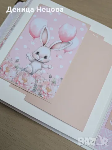 Бебешки ръчно изработен албум за снимки, подарък за погача, подарък за бебе, рожден ден, снимка 7 - Други - 49736057