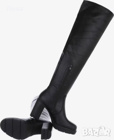  Дамски ботуши над коляното, еко кожа, снимка 6 - Дамски ботуши - 51679476