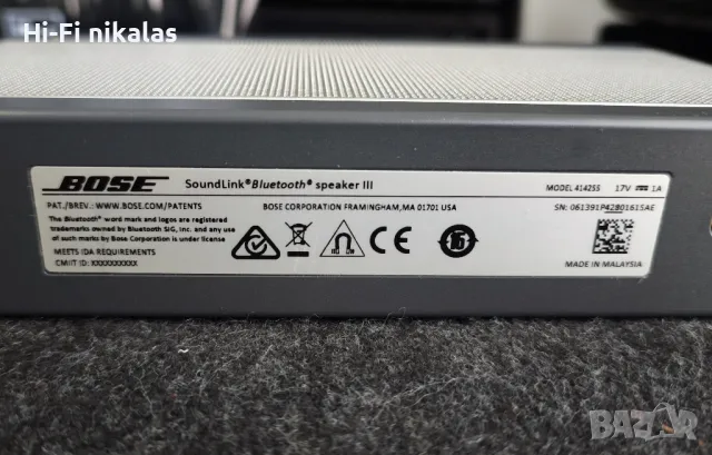 блутут тонколонка безжична стерео тонколона BOSE SoundLink III, снимка 5 - Bluetooth тонколони - 50267091