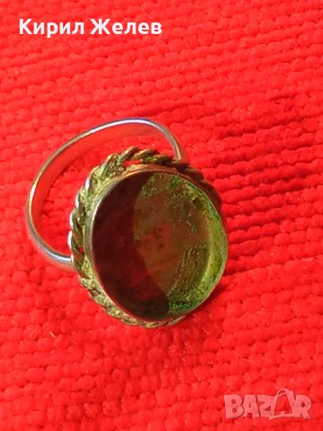 СТАРИНЕН АР ДЕКО СРЕБЪРЕН ПРЪСТЕН ВИСОКА ПРОБА СРЕБРО с ГНЕЗДО За ВГРАЖДАНЕ на Скъпоц. КАМЪК 31252, снимка 2 - Антикварни и старинни предмети - 40920590