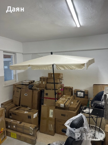 Правоъгълен градински чадър 200х125см, регулируема височина , снимка 4 - Градински мебели, декорация  - 51936625