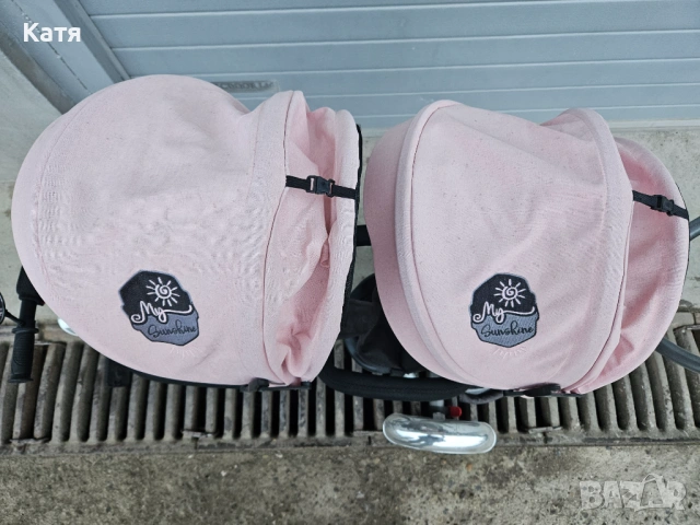 Детска триколка за близнаци, снимка 5 - Детски колички - 53456397