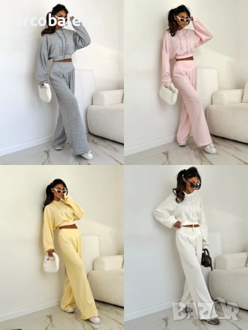 Елегантен дамски комплект от две части, 4цвята 