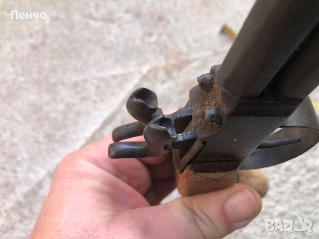 старинен капсулен двуцевен пистолет, снимка 14 - Антикварни и старинни предмети - 39028282