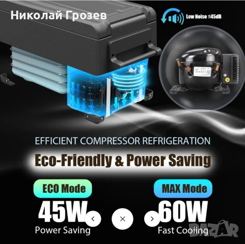 Преносим хладилник с фризер Alpicool NCF35 от -20°C до +20°C, снимка 8 - Други стоки за дома - 53817573