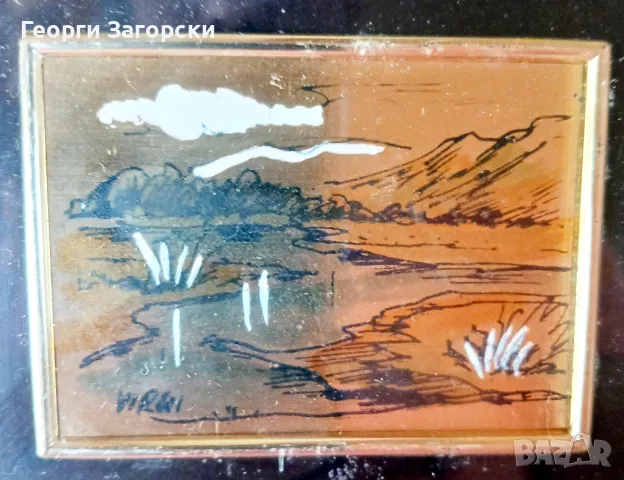 Картина рисувана върху сребърно  фолио, снимка 12 - Картини - 50305680