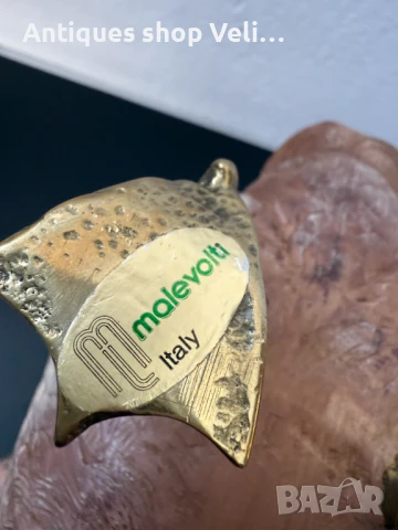 Колекционерска италианска статуетка патица Elli Malevolti №7240 , снимка 8 - Антикварни и старинни предмети - 51095210