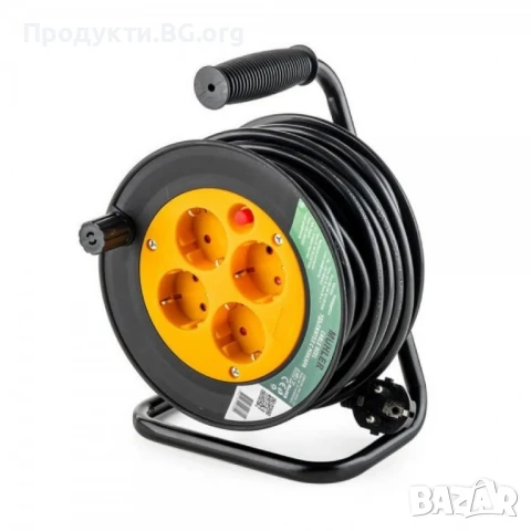 Muhler удължител с макара, 4 гнезда, дължина 15м, снимка 6 - Други - 51254123