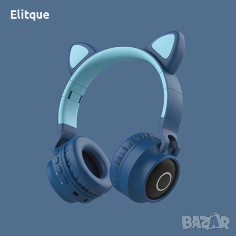 Безжични bluetooth слушалки  с котешки уши за деца BT-023C - EP9, снимка 7 - Друга електроника - 52819330