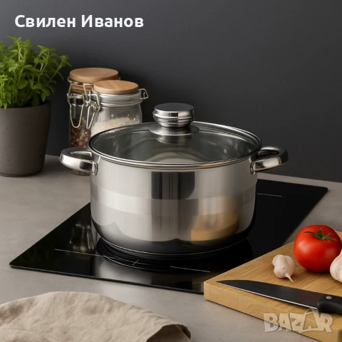 Тенджера Voltz Индукция, Неръждаема стомана, снимка 3 - Съдове за готвене - 50966358