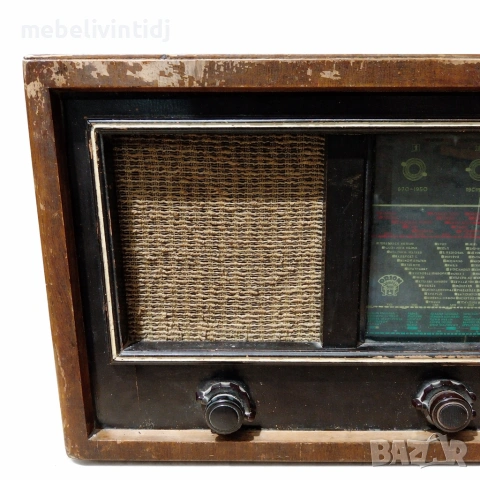 Антикварен радиоприемник Empo Major 451, снимка 3 - Антикварни и старинни предмети - 53650449