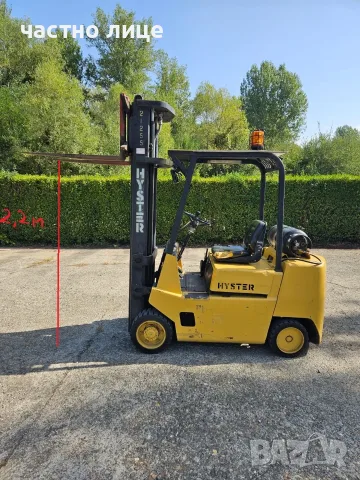 продавам Мотокар Hyster 3т газ , вдига на 5.7м + своб. ход, снимка 2 - Индустриална техника - 52793032