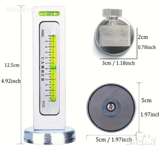 Магнитен нивелир за автомобили , снимка 5 - Измервателни инструменти - 50454275
