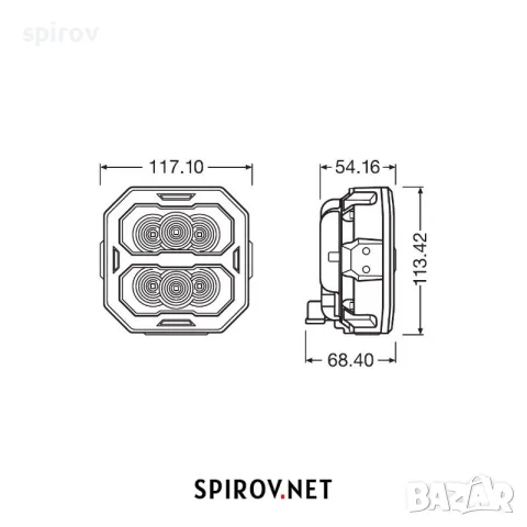 LED фар OSRAM LEDPWL 116-SP 12/24V 1500lm 6000K, снимка 2 - Части - 55745803