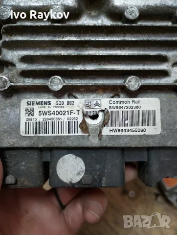 Компютър двигател за Citroen 5WS40021F-T 9643455080 SID 802 , снимка 2 - Части - 56144980
