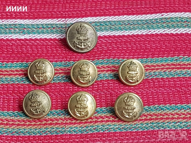 Позлатени месингови копчета , снимка 2 - Антикварни и старинни предмети - 52789054