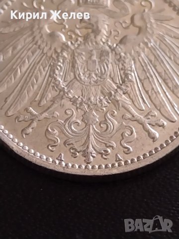 СРЕБЪРНА МОНЕТА 1 марка 1911г. Германска империя Вилхелм втори 27092, снимка 8 - Нумизматика и бонистика - 40465150