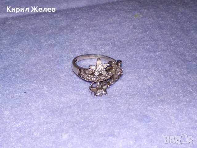 ЗВЕЗДОВИДЕН СРЕБЪРЕН СКЪПОЦЕНЕН ПРЪСТЕН СРЕБРО 925 с ФАСЕТИРАНИ ЮВЕЛИРНО ЦИРКОНИ РЪЧНА РАБОТА 36404 , снимка 12 - Пръстени - 39460679