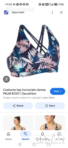 НОВ дамски бански ROXY размер XS, снимка 4 - Бански костюми - 51151992