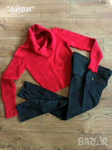 Дамски марков пуловер и дънки, снимка 4 - Блузи с дълъг ръкав и пуловери - 53110945