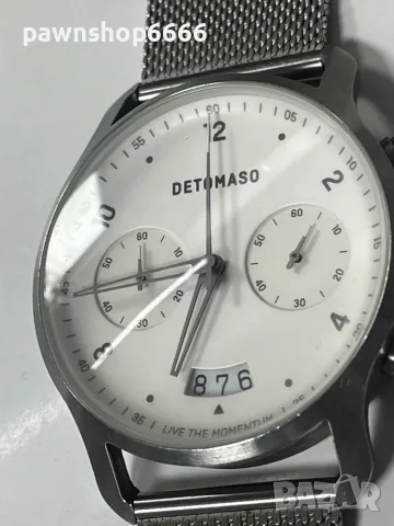 Часовник  Detomaso ЛИМИТИРАНА ИЗДАНИЕ СРЕБРИСТО / БЯЛО, снимка 10 - Мъжки - 49011311