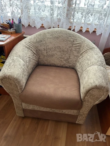 Хоров ъгъл+фотьойл, снимка 4 - Дивани и мека мебел - 50589682