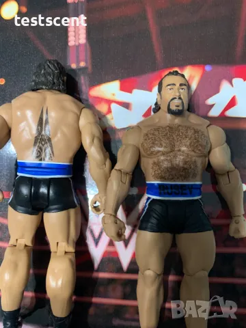 Екшън фигура WWE Rusev Miro Русев Миро blue Мачка Mattel figure играчка, снимка 12 - Фигурки - 48450667