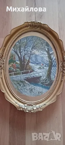 Гоблен "Зима стара" от сезони на Вилер , снимка 2 - Гоблени - 49782028